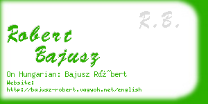 robert bajusz business card